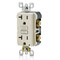 Leviton GFCI Receptacle, 20A, 125Vac, 5-20R, Almond GFTR2-T - alternate 2